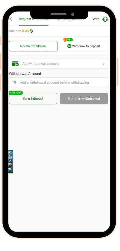 deposit and withdraw